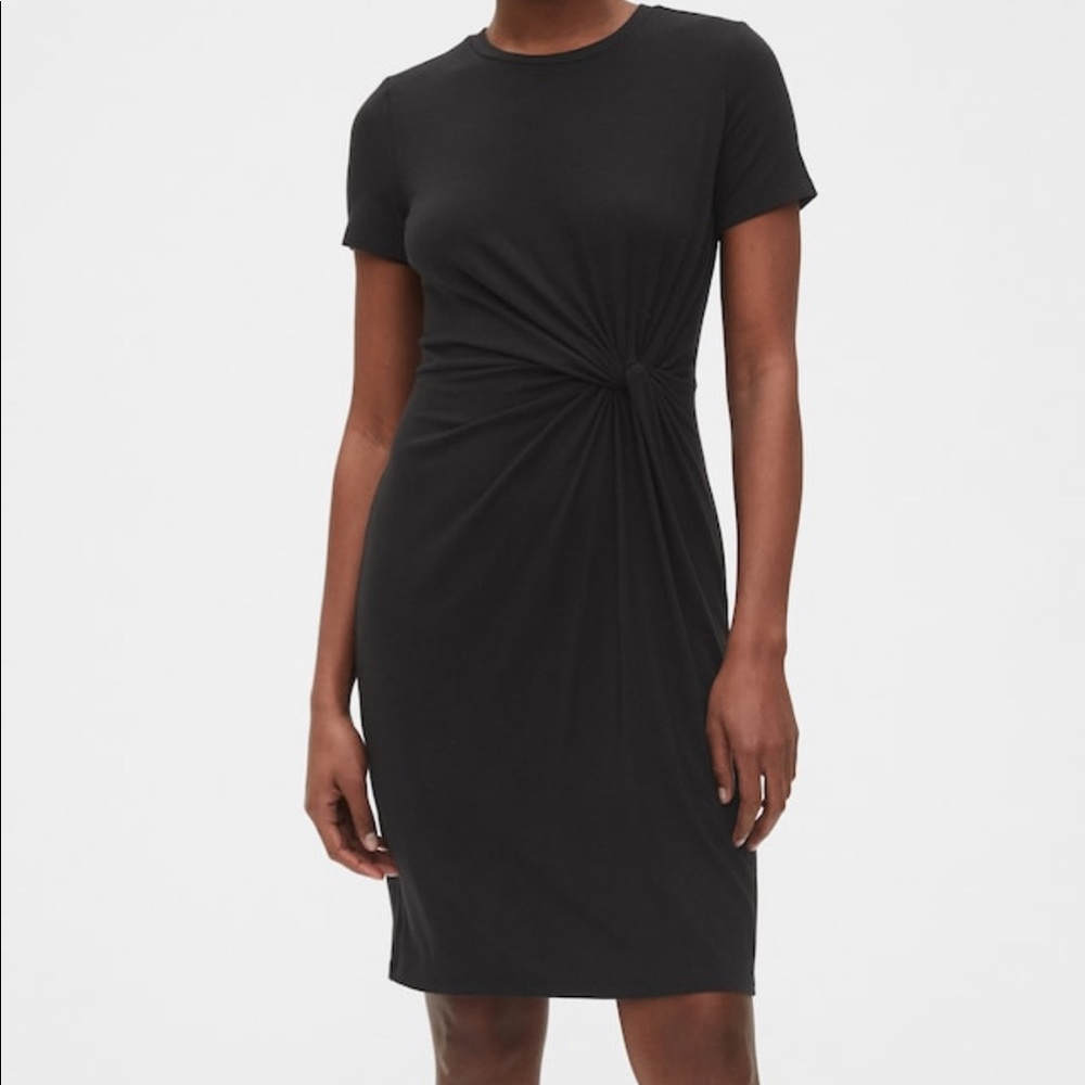 Gap twist knot tencel dress